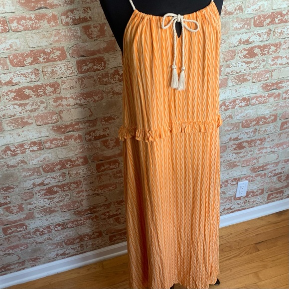 TALULAH Dress Orange Maxi Size Large - Picture 6 of 11
